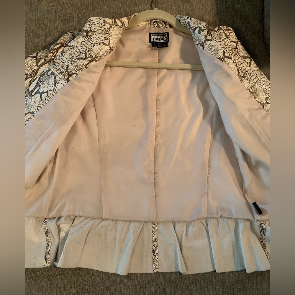 Berek Lightweight Leather Jacket.Python Print.Euc! - image 6